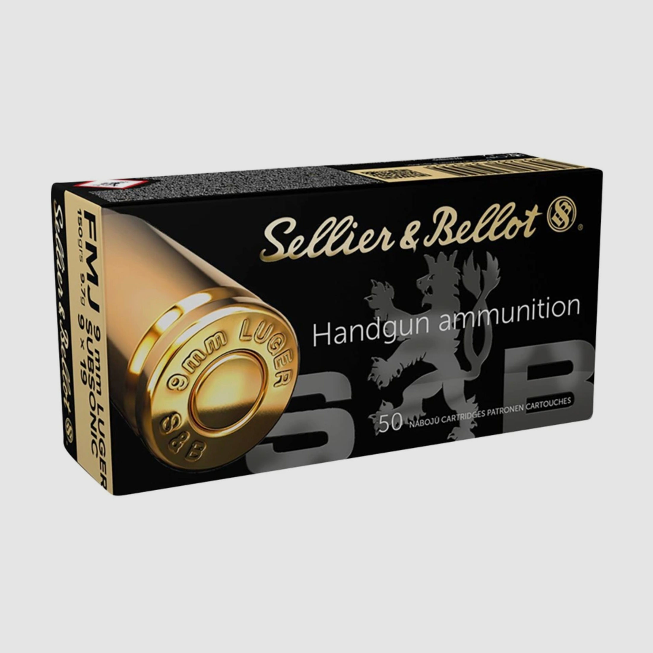 Sellier & Bellot 9mm Luger Vollmantel Subsonic 9,7g 150grs.