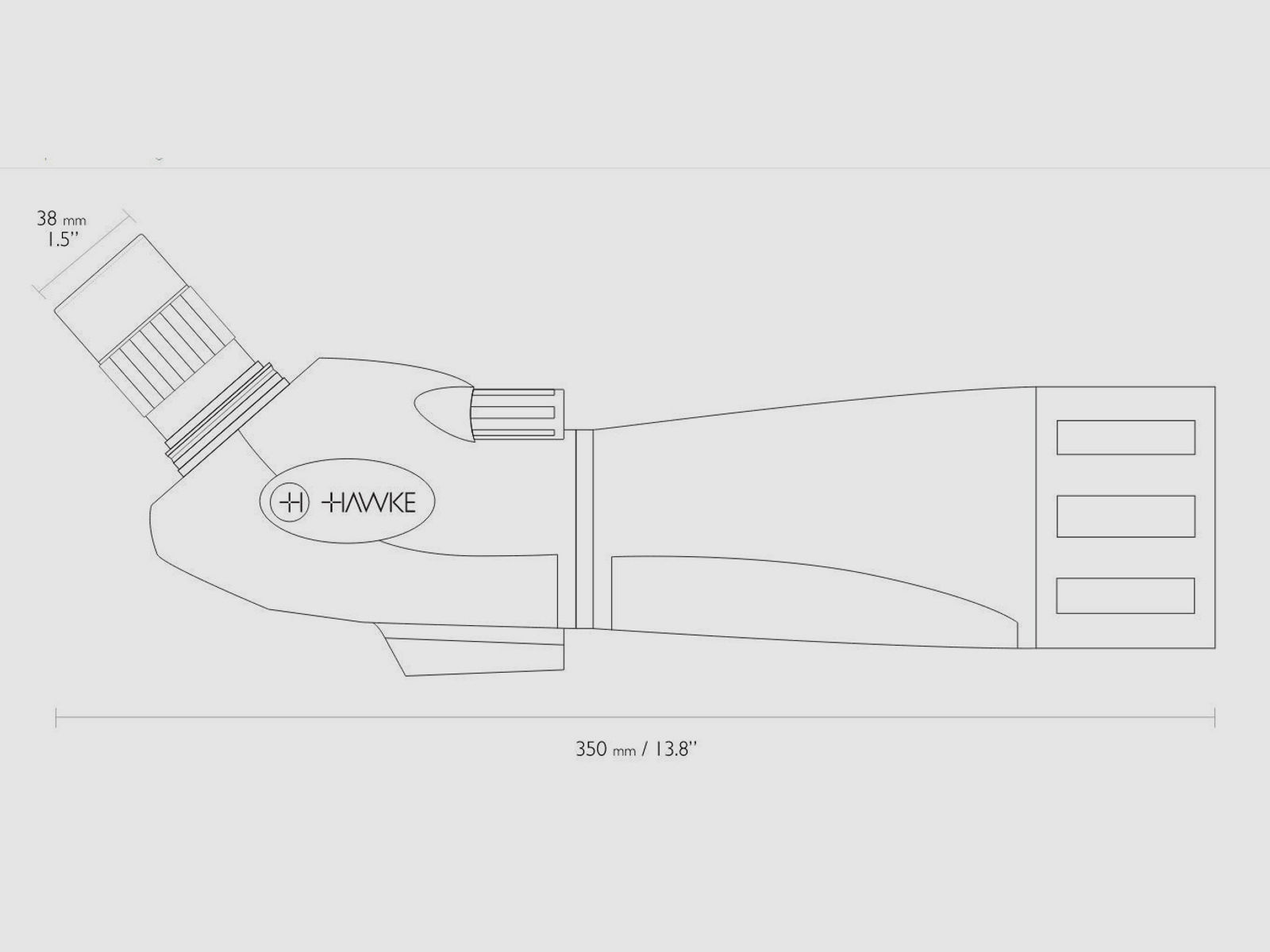 HAWKE 51100 Vantage Spektiv 20-60x60 mit Hartschalenkoffer und Stativ