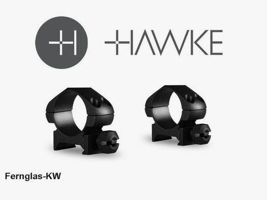 HAWKE 23000 1" 25,4mm Präzision Stahl Ringmontagen Niedrig für Weaver Schiene