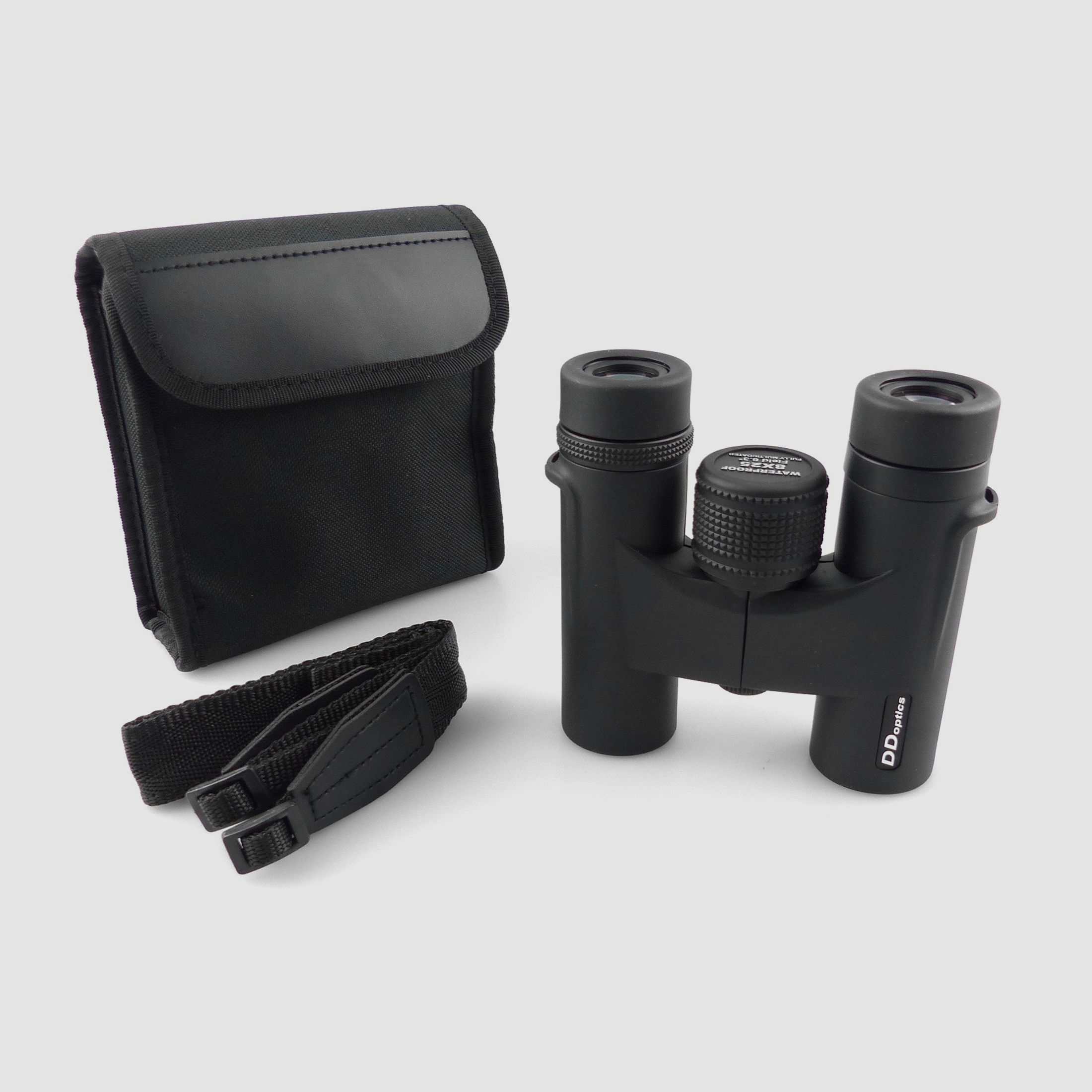 DDoptics Fernglas High Quality 8x25 schwarz mit Tasche und Trageriemen
