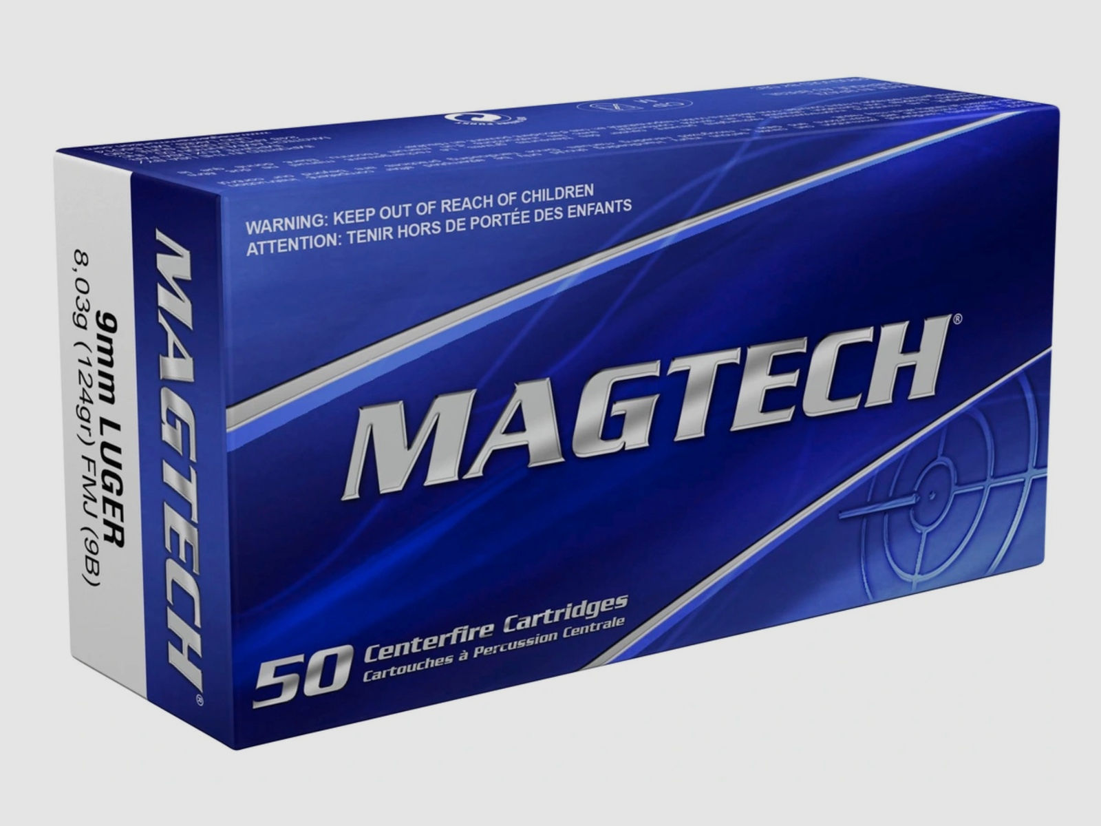 Magtech 144801 9mm Luger Vollmantel 8,03g 124grs. FMJ