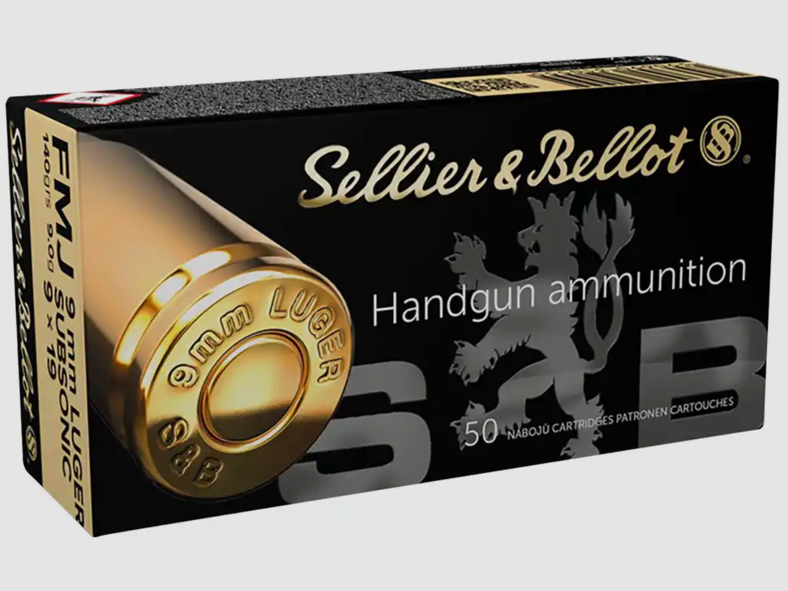 Sellier & Bellot 9mm Luger Vollmantel Subsonic 9,0g 140grs.