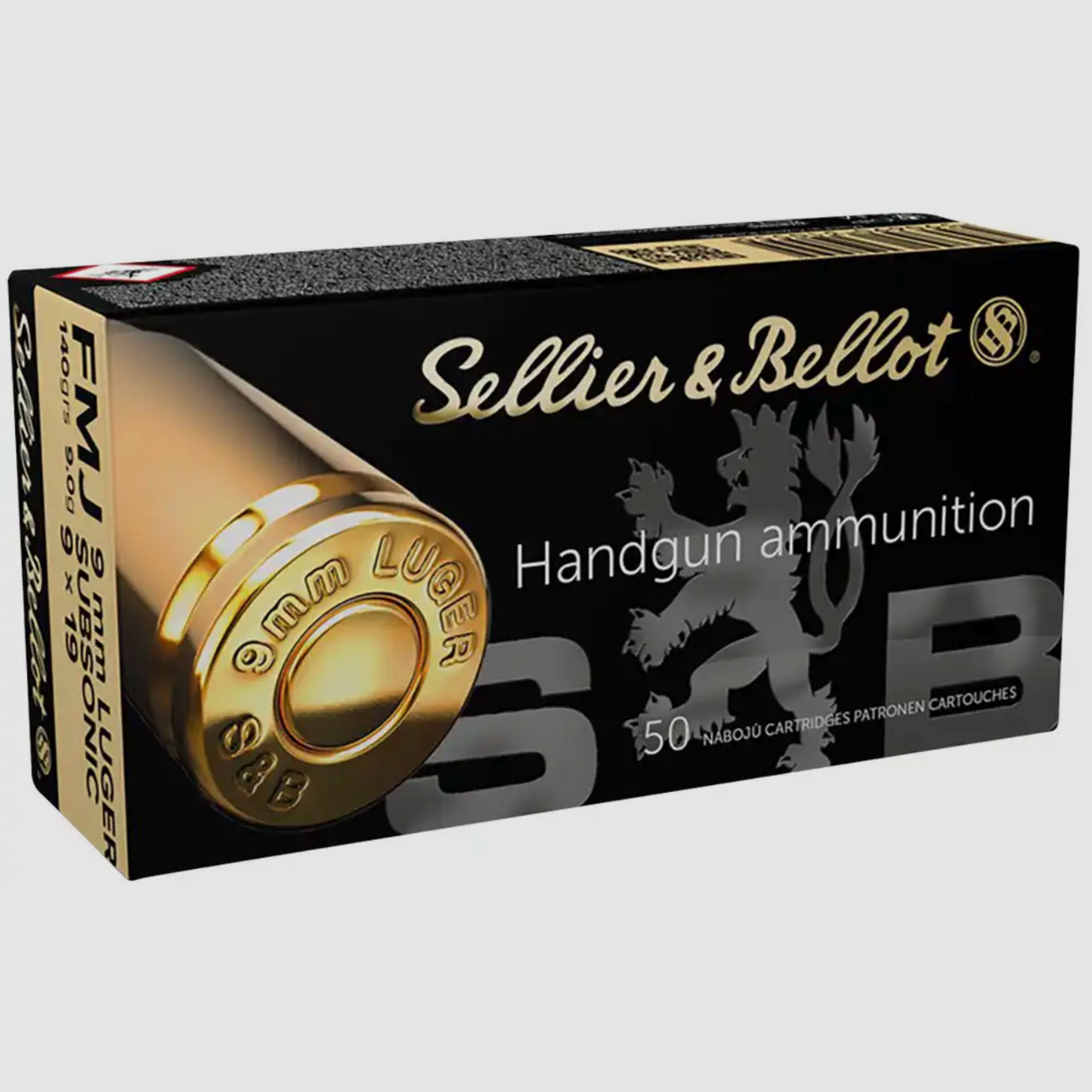 Sellier & Bellot 9mm Luger Vollmantel Subsonic 9,0g 140grs.