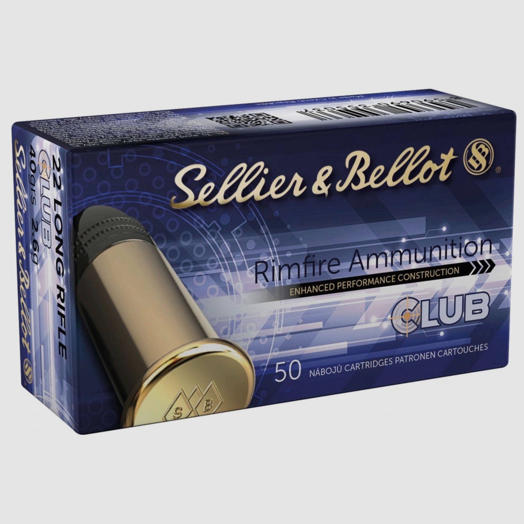 Sellier & Bellot .22 lfb. CLUB Standard Velocity 2,6g 40grs.