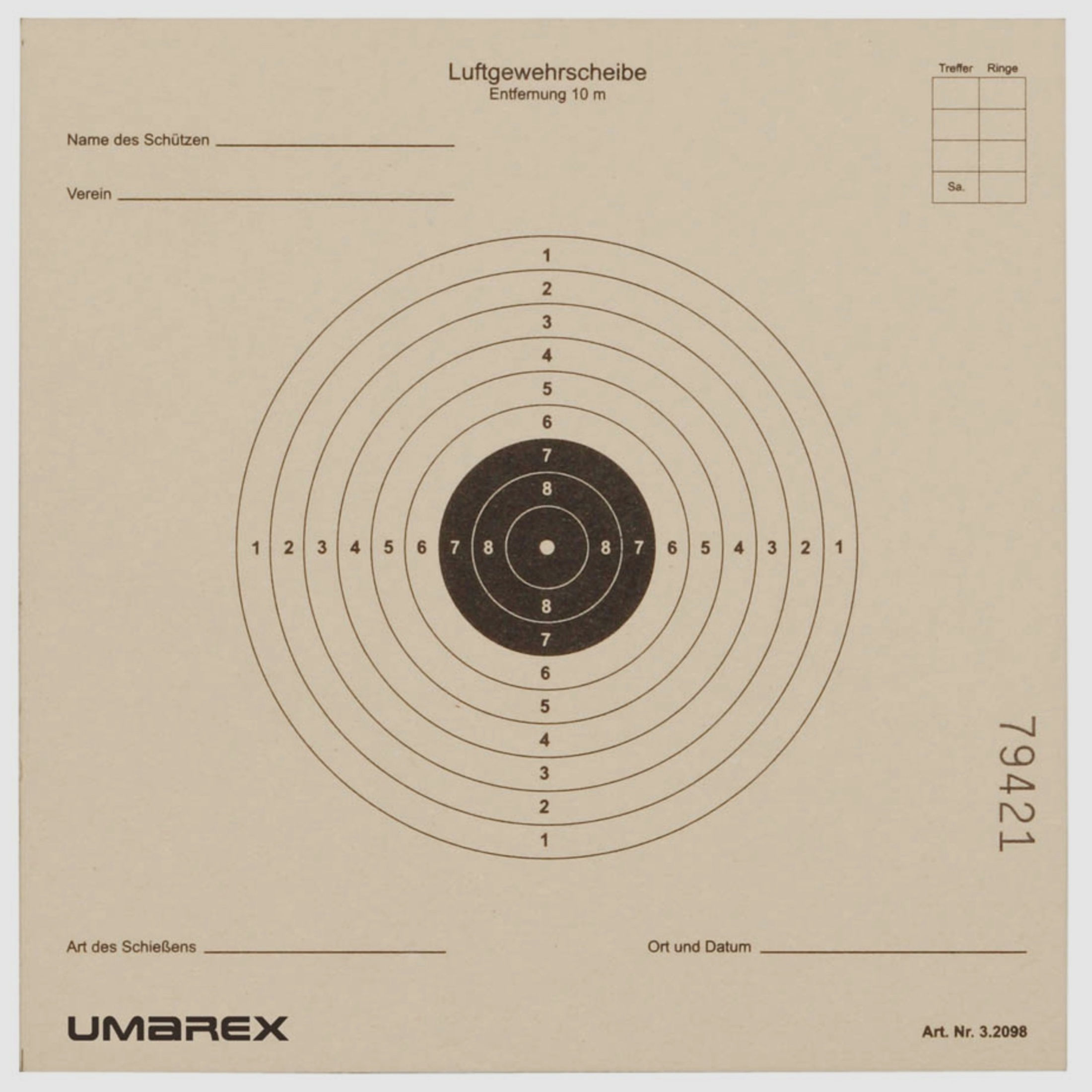 Umarex 3.2098 - Umarex Luftgewehr-Zielscheiben 14x14 cm - 1000 Stk.