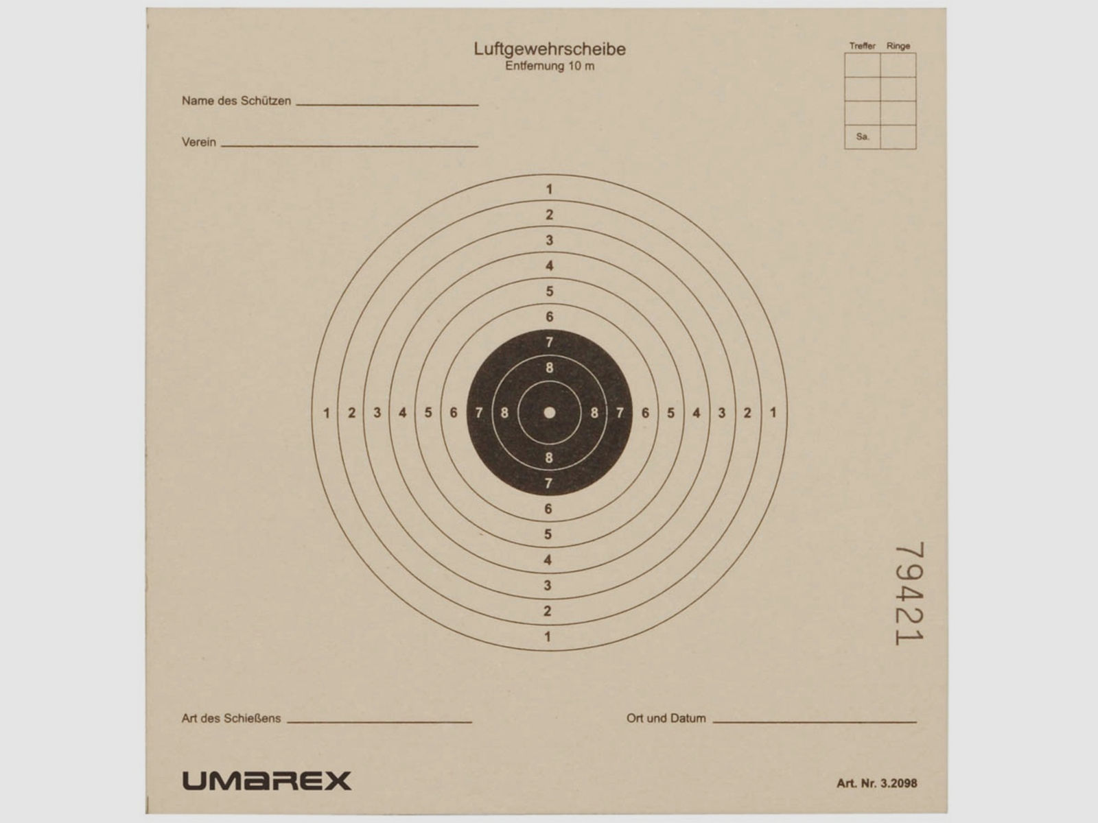 Umarex 3.2098 - Umarex Luftgewehr-Zielscheiben 14x14 cm - 1000 Stk.