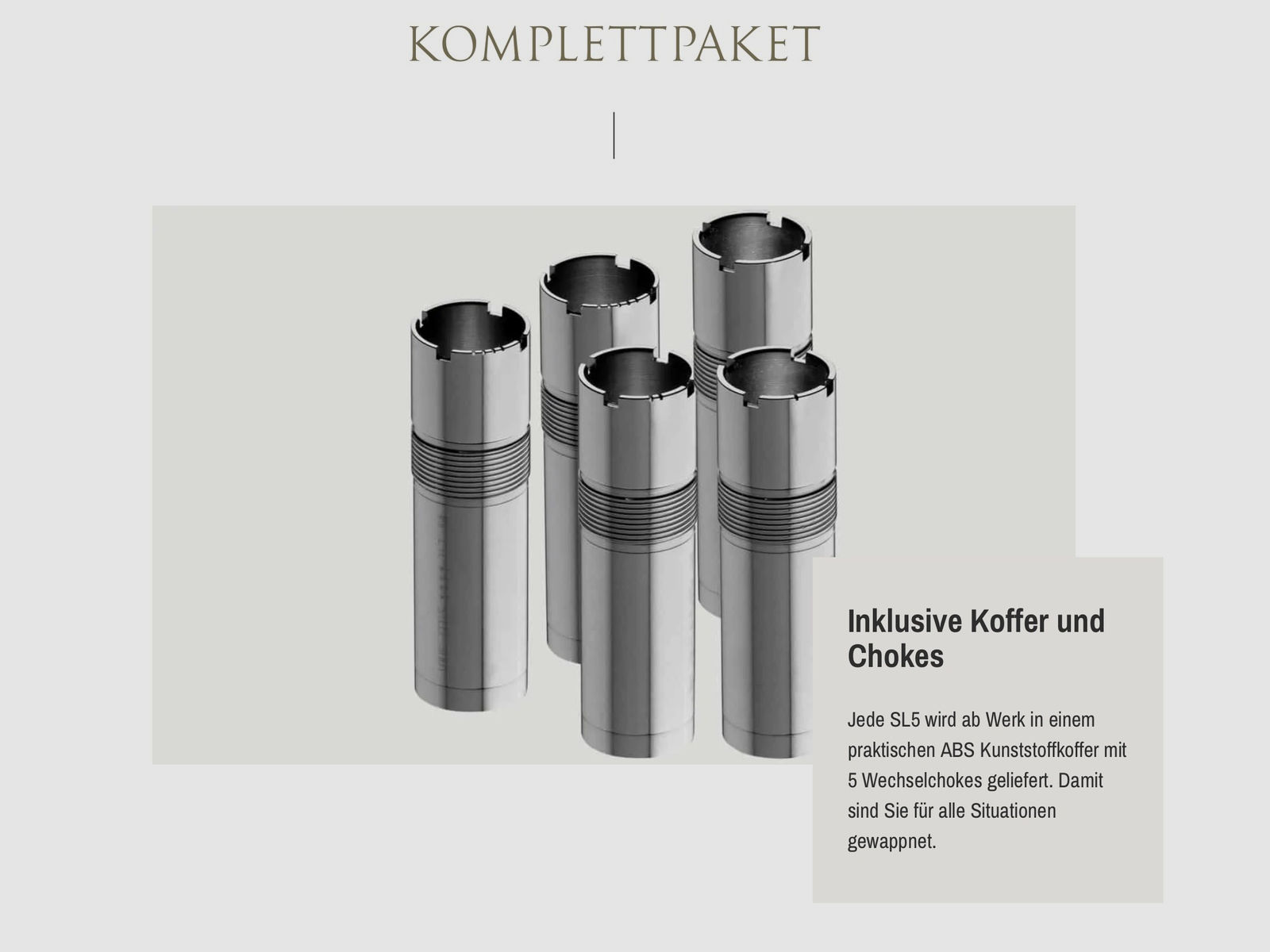 SAUER Selbstladeflinte SL5 Select Kaliber 12/76 70cm Lauflänge Wechselchokes Angebotspaket