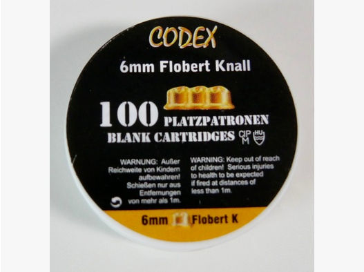 Codex Platzpatronen 6 mm Flobert .Knall 100 Stk.