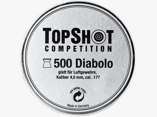 Haendler & Natermann 162367-65 TOPSHOT Competition 4,5 mm Diabolo glatt
