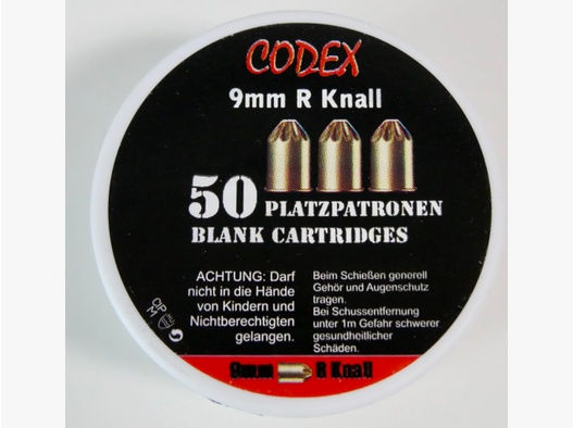 Codex Platzpatronen 9 mm R.Knall 50 Stk.
