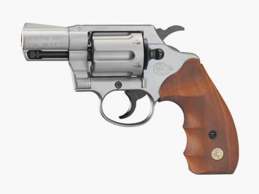 Umarex 344.02.49 - Colt Detective Special NKL-WD 9mm R.K.6R - Nickel Finish Holzgriffschalen