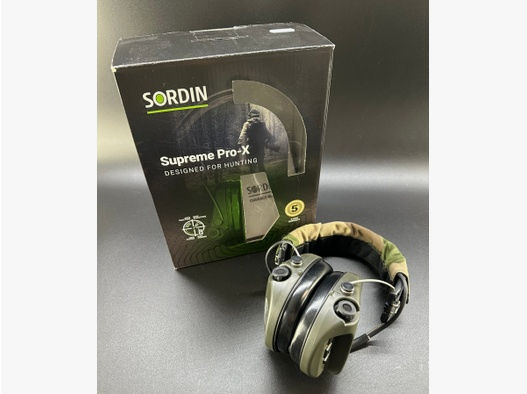Aussteller Sordin 75302-X-S Elektronischer Gehörschutz Supreme Pro X Headband Grün Camo