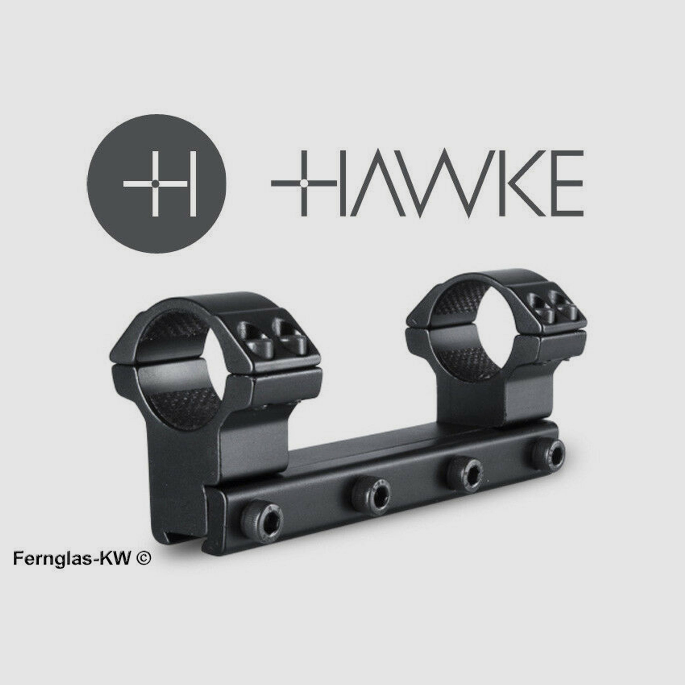 HAWKE 22105 25,4mm 1" Ringmontage Hoch für 9-11mm Schiene Zielfernrohr Halterung