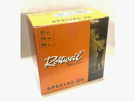 Rottweil 2316867 ROTTWEIL Special 36 3,2mm 12/70 36g 25 Stück Flintenpatronen