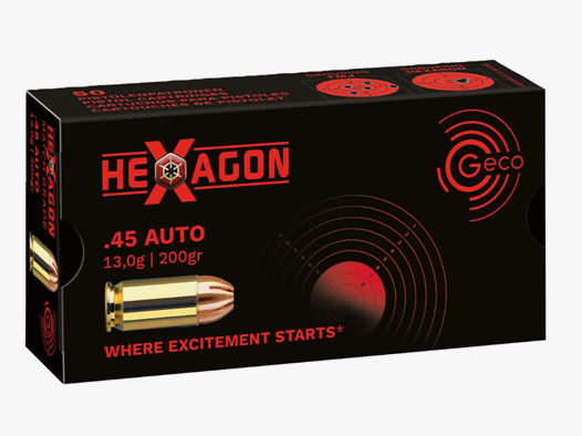 GECO 196528 .45ACP Hexagon SX 13,0g 200grs. 50St