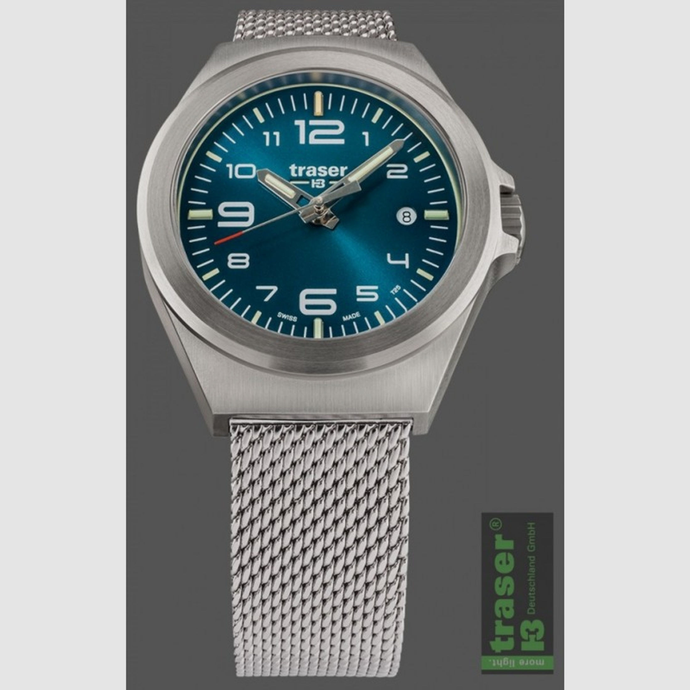 Traser H3 P59 Essential S Blue, Milanese Edelstahlband