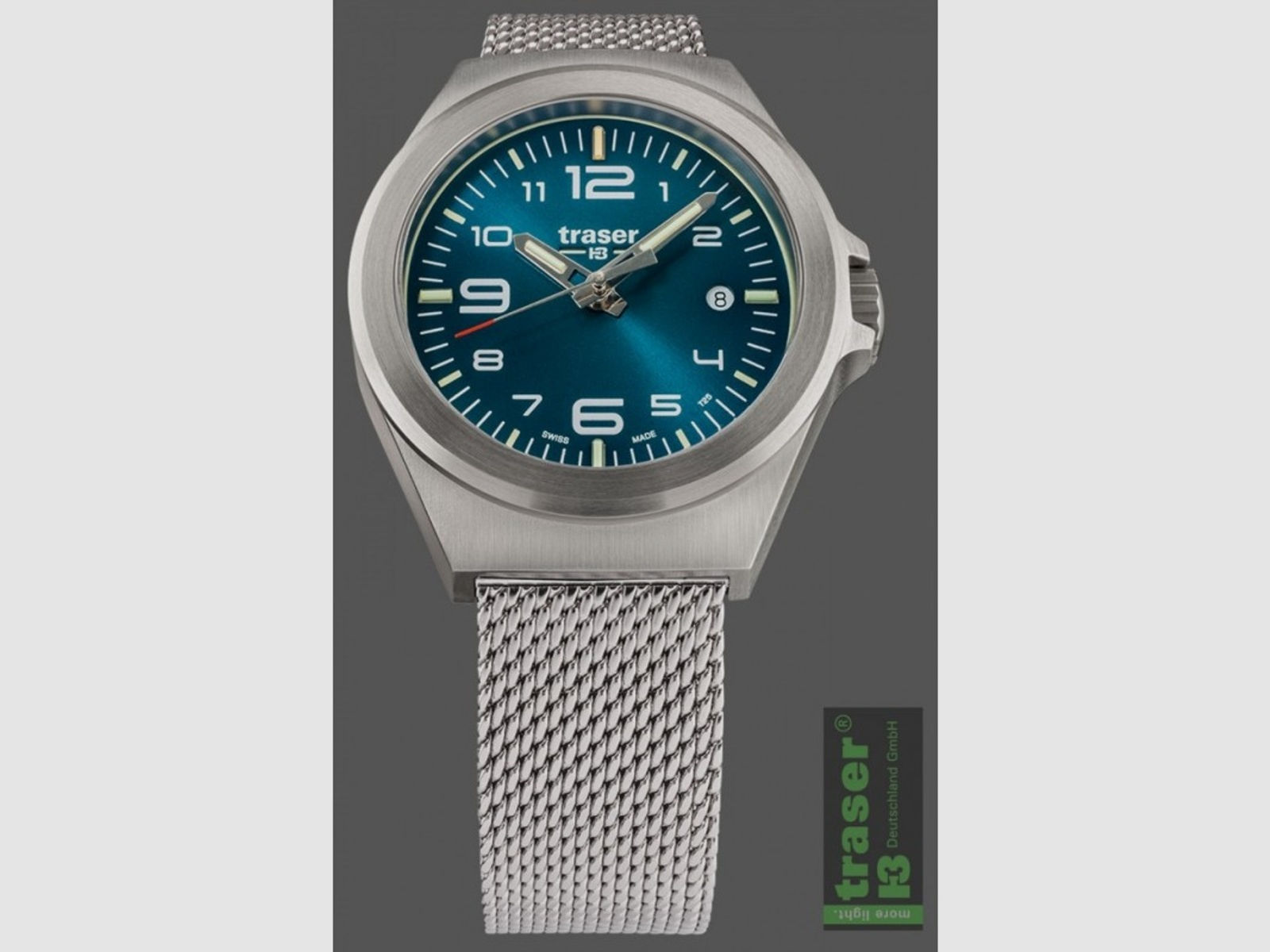 Traser H3 P59 Essential S Blue, Milanese Edelstahlband