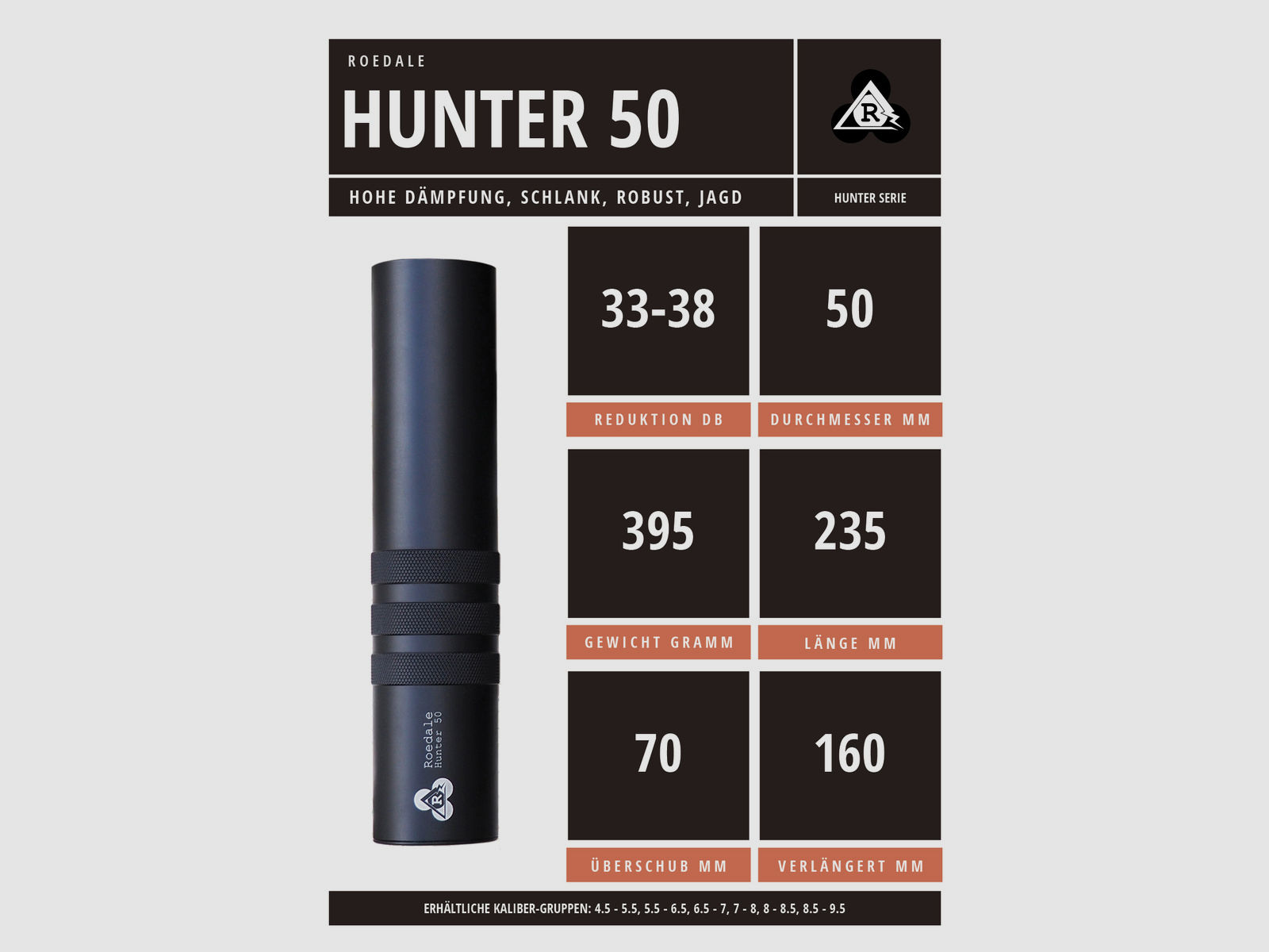 Schalldämpfer Roedale Hunter 50