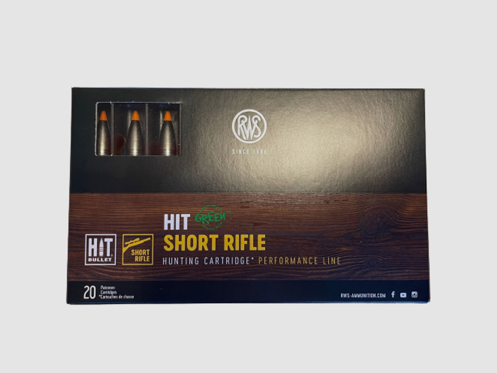 RWS 8x57 JS HIT Short Rifle 10,4 g 160 gr