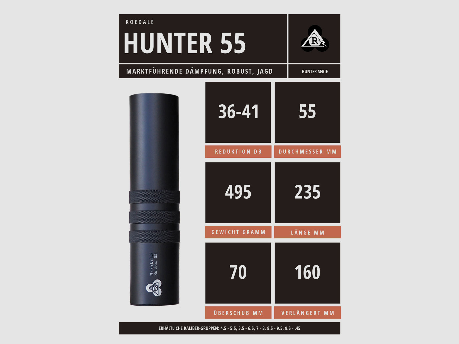 Schalldämpfer Roedale Hunter 55