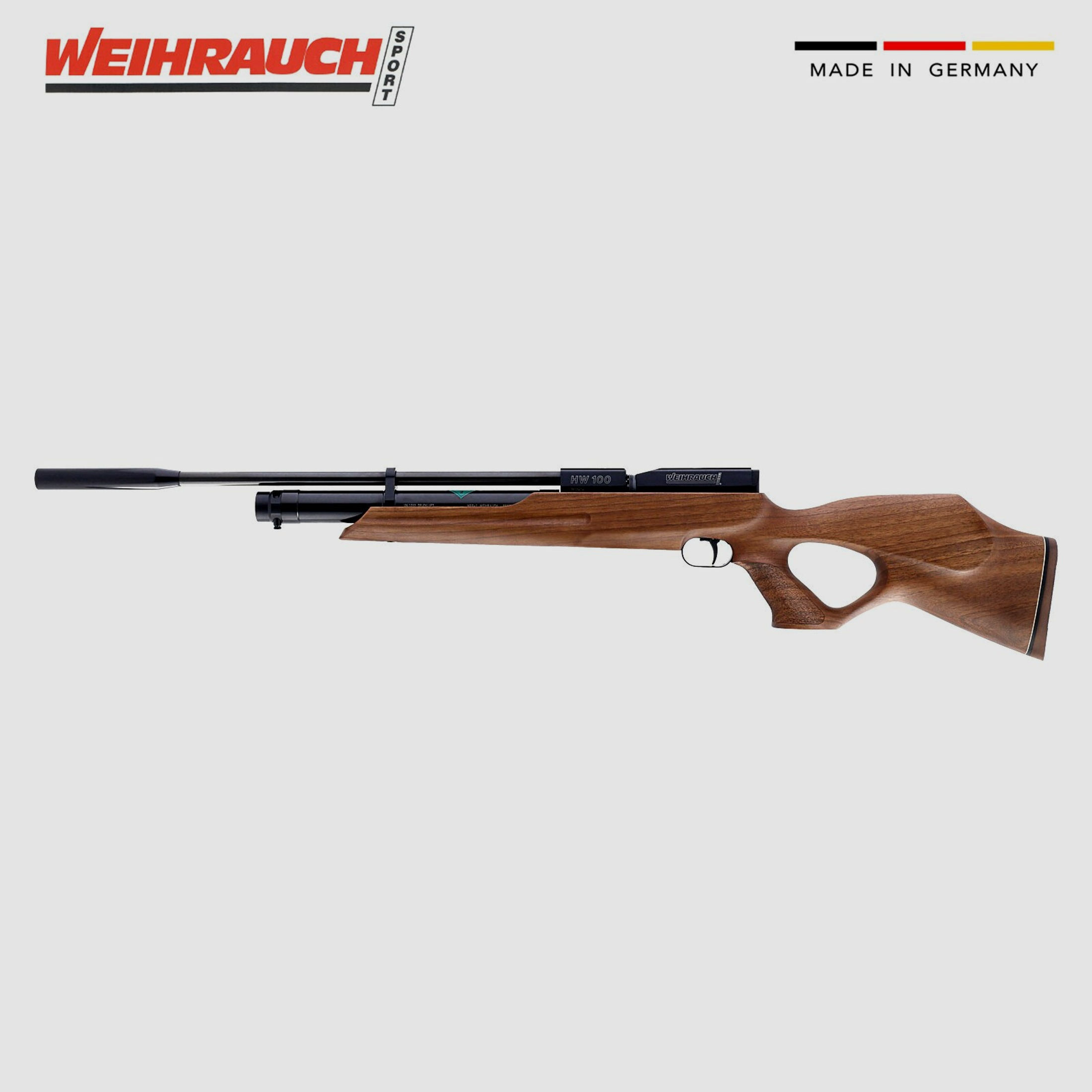 Weihrauch HW 100 T Pressluftgewehr mit langem Lauf 5,5 mm (P18)
