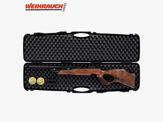 SET Weihrauch HW 100 TK Pressluftgewehr mit Schalldämpfer 4,5 mm (P18) + Koffer inklusive 2 Zahlenschlösser + 1000 Umarex Mosquito Diabolos