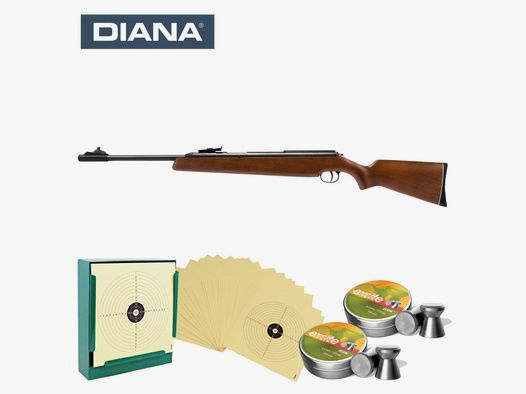 SET Diana 48 Seitenspanner Luftgewehr Kaliber 4,5 mm Diabolo (P18) + 1000 Diabolos + 100 Scheiben + Kugelfang