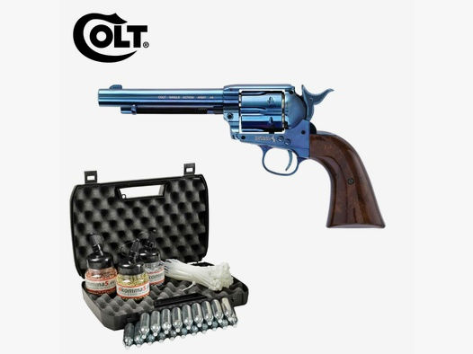 Kofferset Colt Single Action Army® 45 blue Co2-Revolver Kaliber 4,5 mm BB (P18)