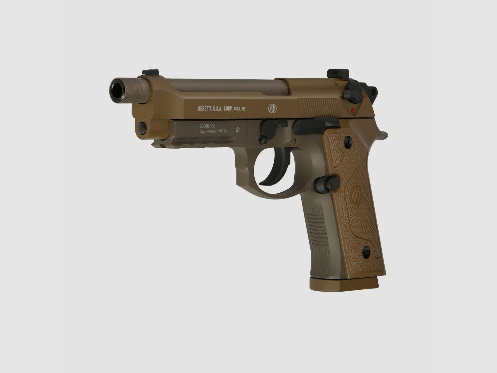 Luftpistolenset Beretta M9A3 FDE 4,5 mm Stahl BB Co2-Pistole Blow Back (P18)