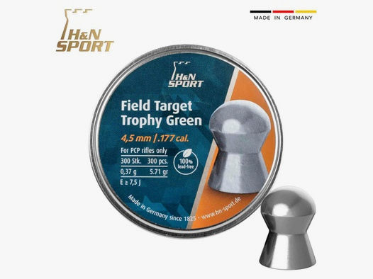 H&N Field Target Trophy Green 4,5 mm 0,37 Gramm Zinnlegierung