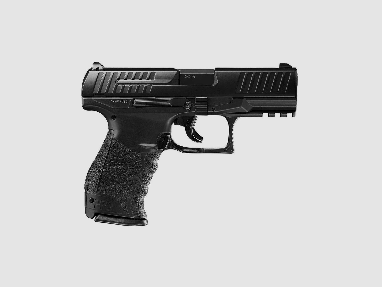 SET Walther PPQ Metallschlitten Schwarz Federdruck Softair-Pistole 6 mm BB (P14) + 800 BB