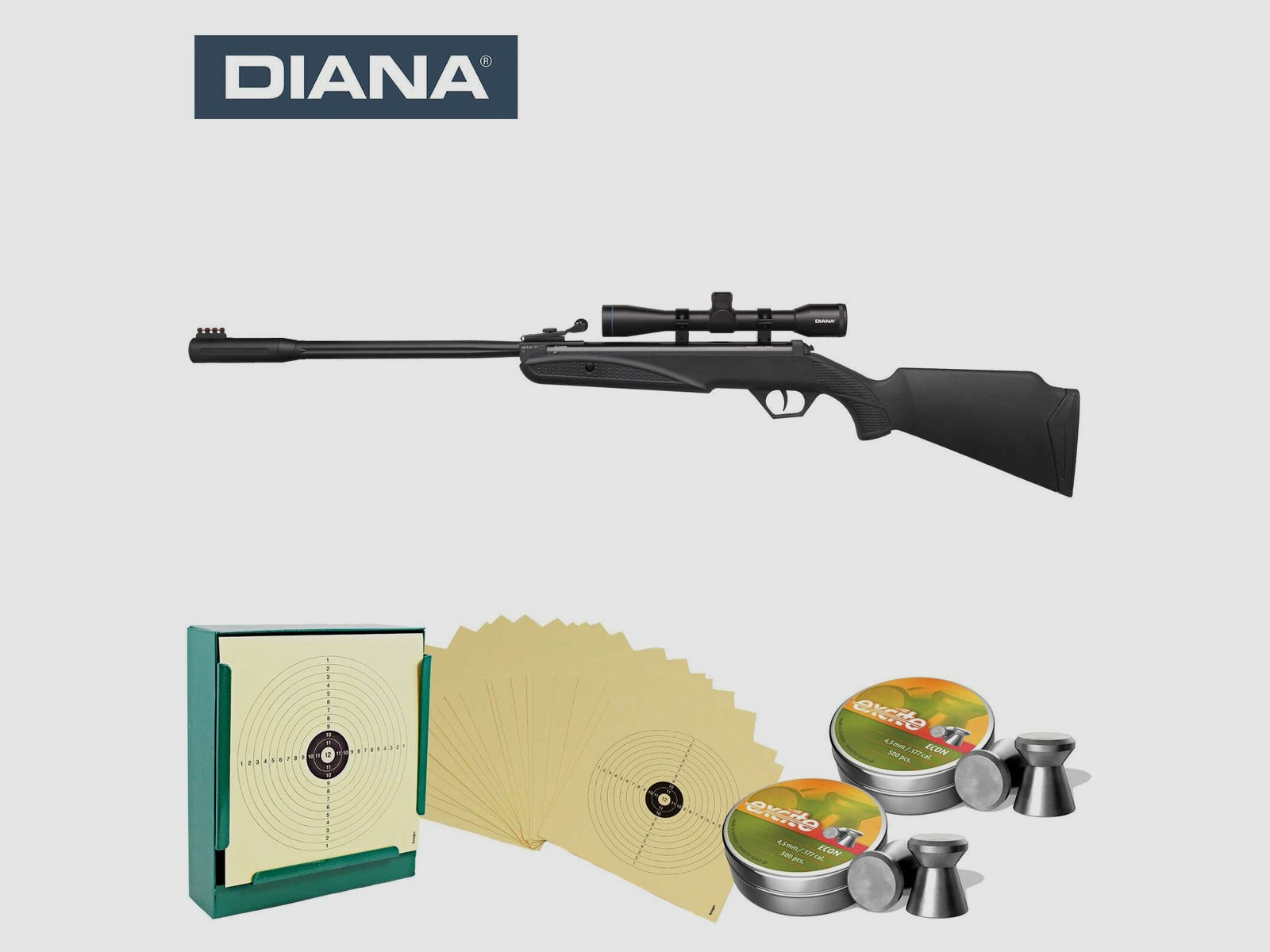 SET Diana Knicklauf Luftgewehr twenty-one FBB - Kaliber 4,5 mm Diabolo (P18) + Diana ZF 4x32