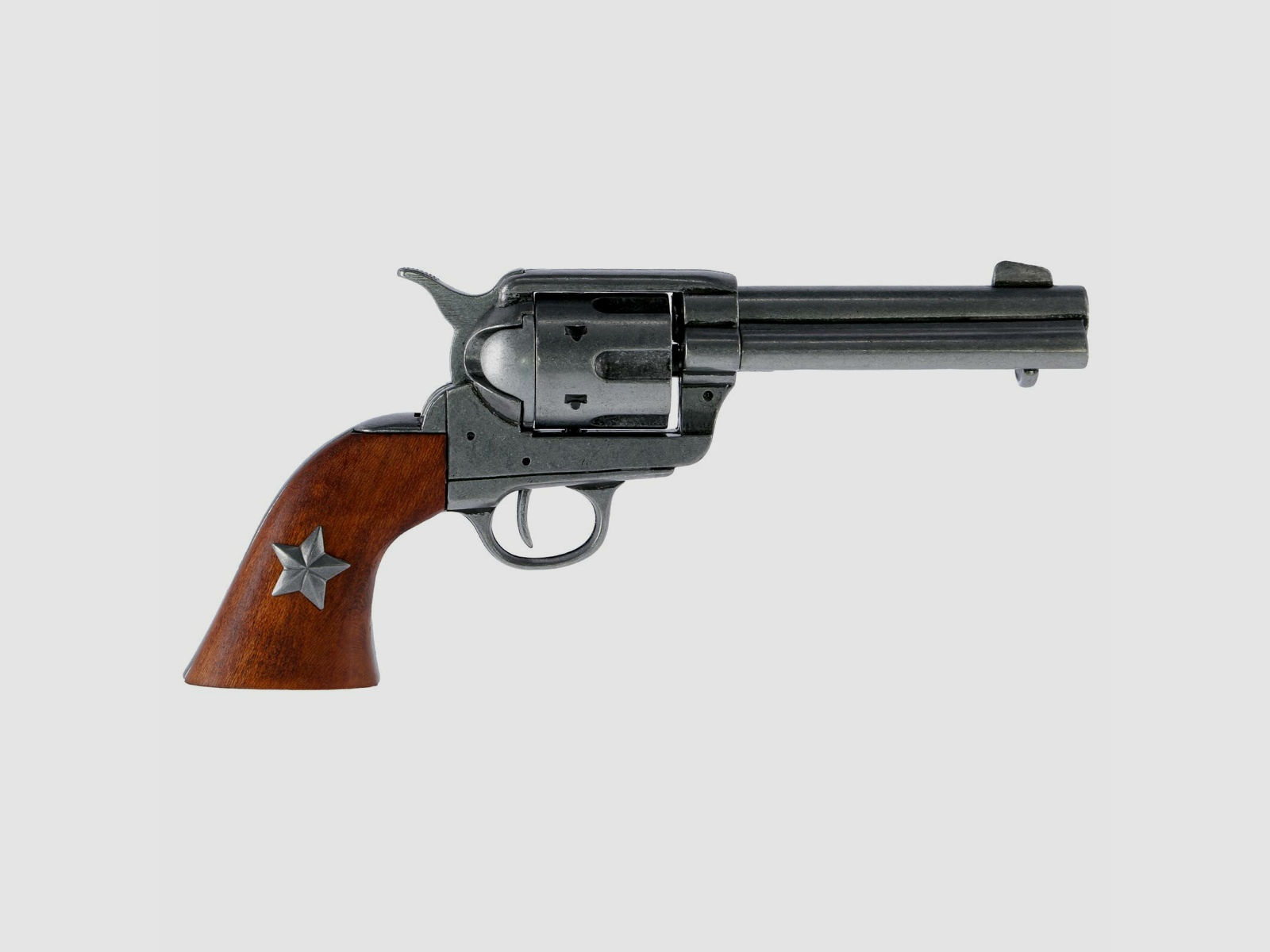 Denix Dekomodell 45er Colt Peacemaker 4,75" Lauf - Braun mit Sterngravur