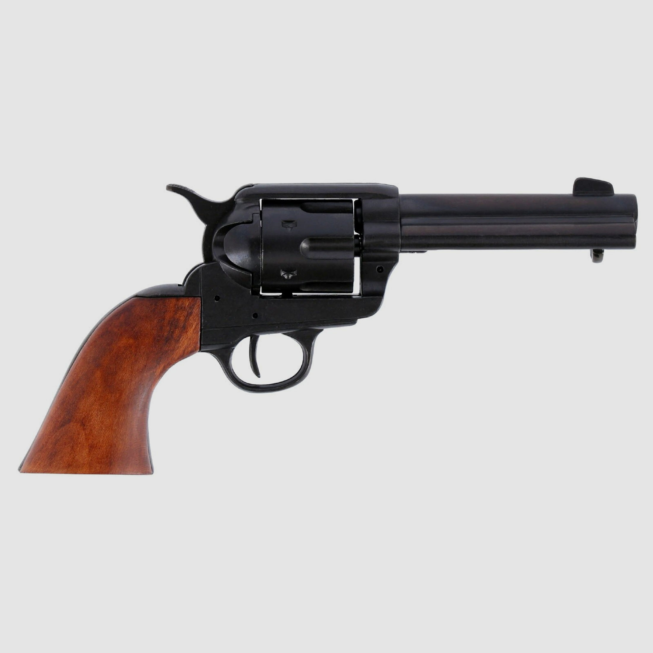 Denix Dekomodell 45er Colt Peacemaker 4,75" Lauf Schwarz - Holzgriffschalen
