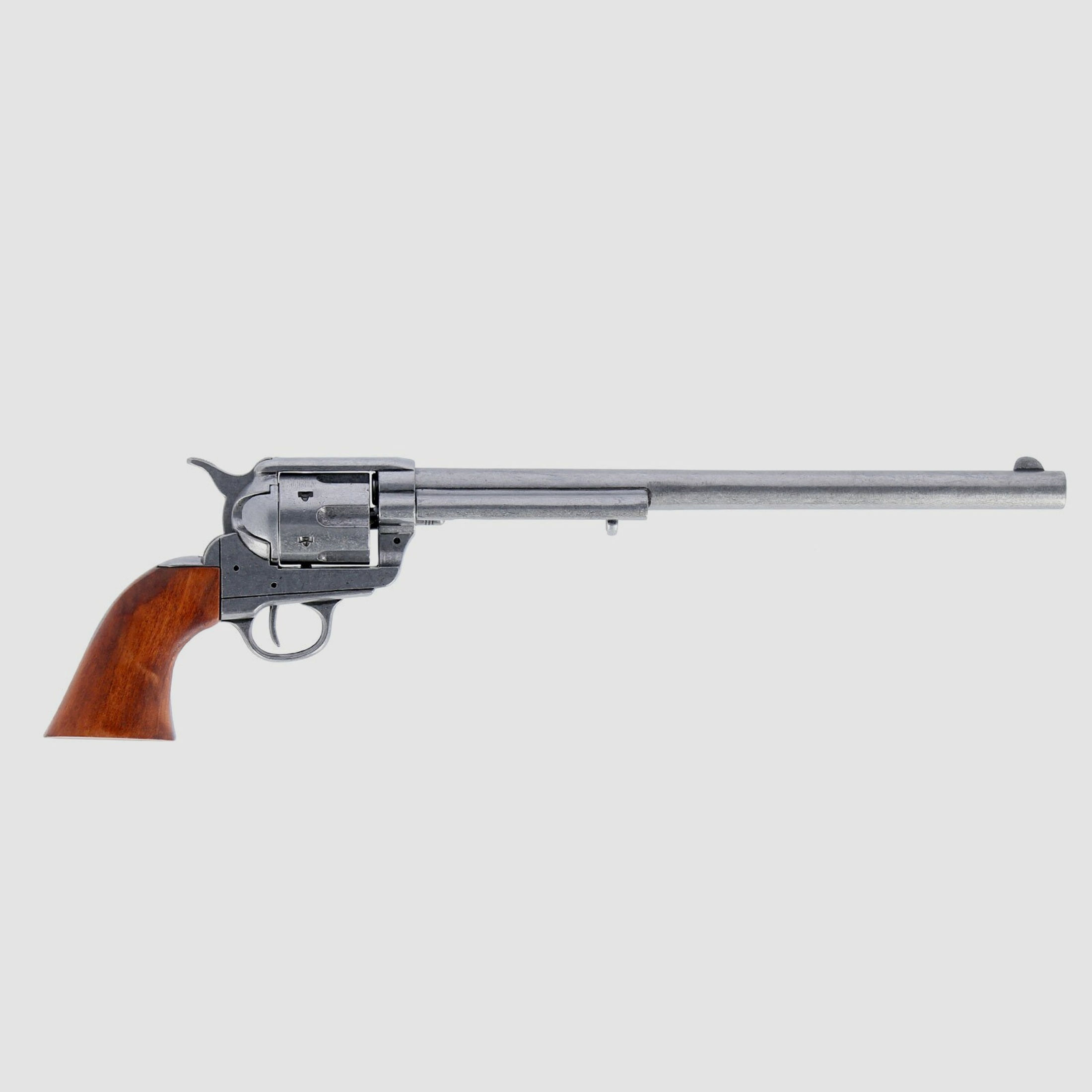 Denix Dekomodell 45er Colt Peacemaker 12" Lauf Grau - Braune Holzgriffschalen