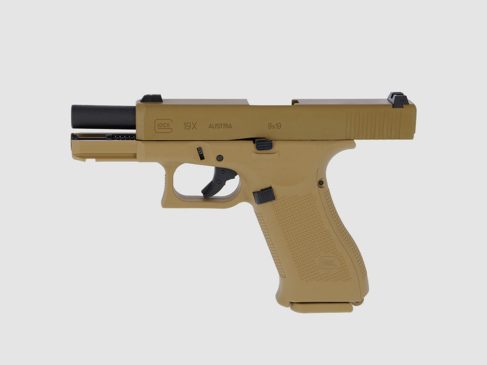 Glock 19X Softair-Pistole Coyote Kaliber 6 mm BB  Gas Blowback (P18)