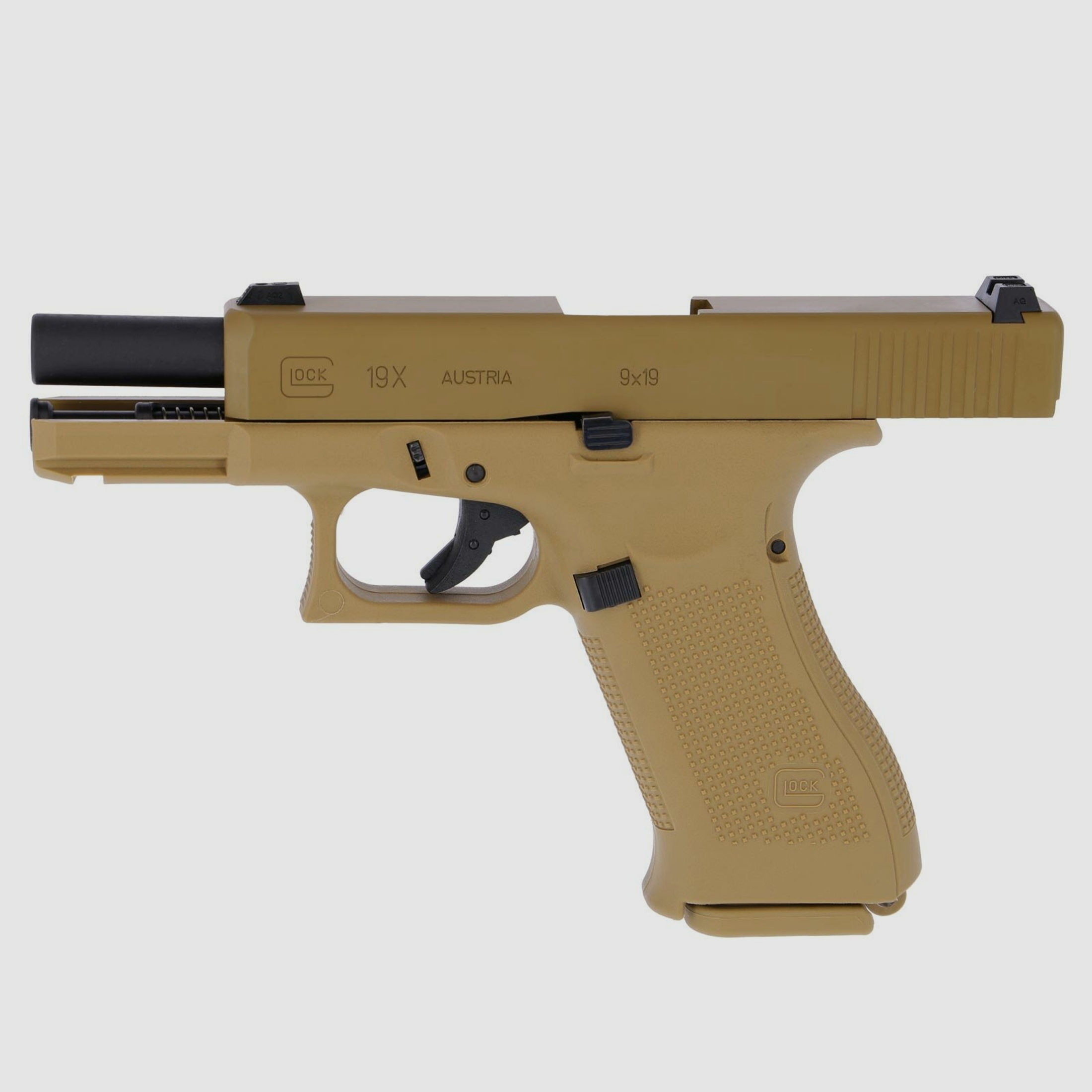 Glock 19X Softair-Pistole Coyote Kaliber 6 mm BB  Gas Blowback (P18)