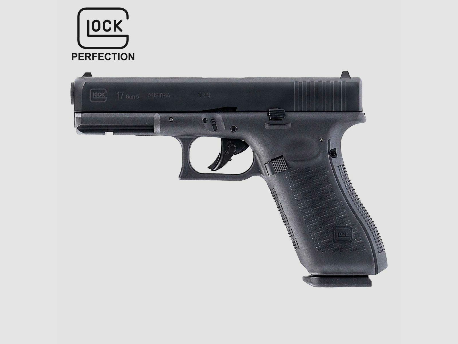 Glock 17 Gen5 Co2-Pistole Kaliber 4,5 mm Stahl BB Blowback (P18)
