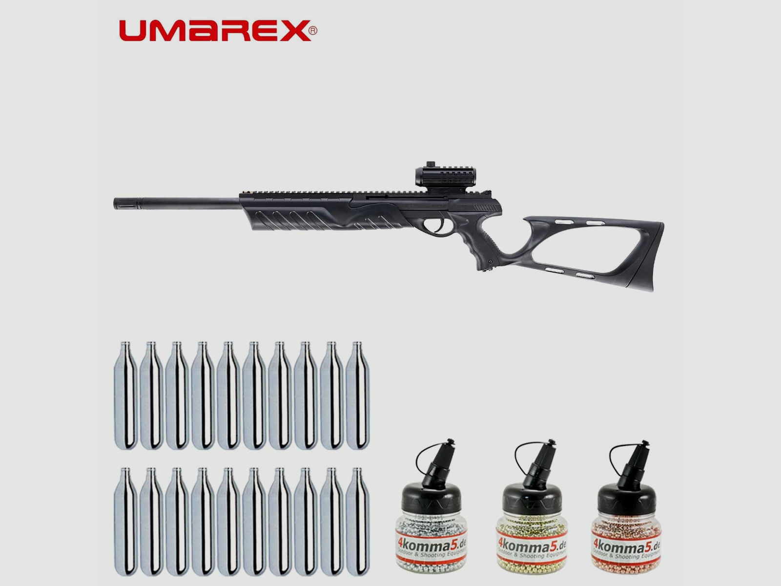 Megaset Umarex Morph 3X - 4,5 mm Stahl BB Co2 Gewehr / Pistole (P18) + RD77 Red Dot 1x30