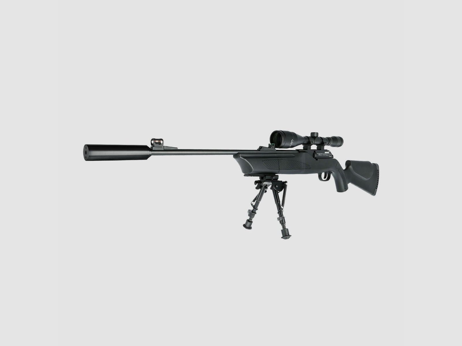 SET Hämmerli Umarex 850 AirMagnum 4,5 mm CO2-Gewehr (P18) + Zweibein + Zielfernrohr + Schalldämpfer