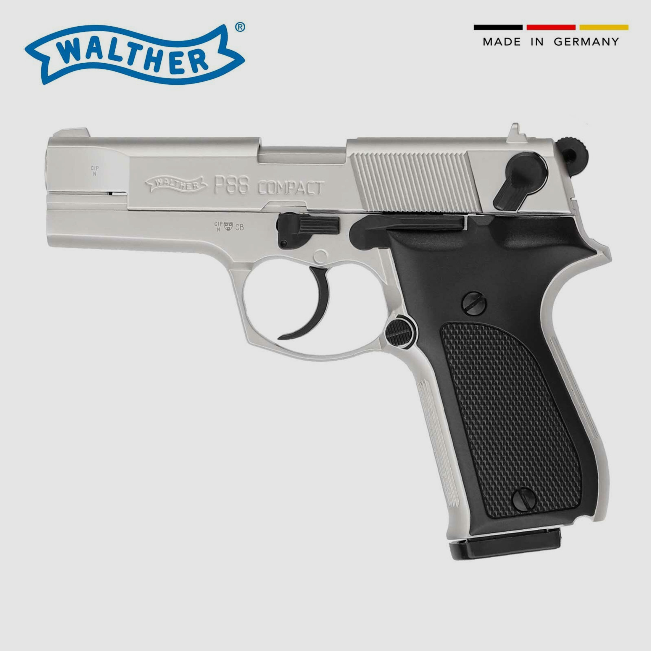 Walther P88 Schreckschuss Pistole Nickel 9 mm P.A.K. (P18)
