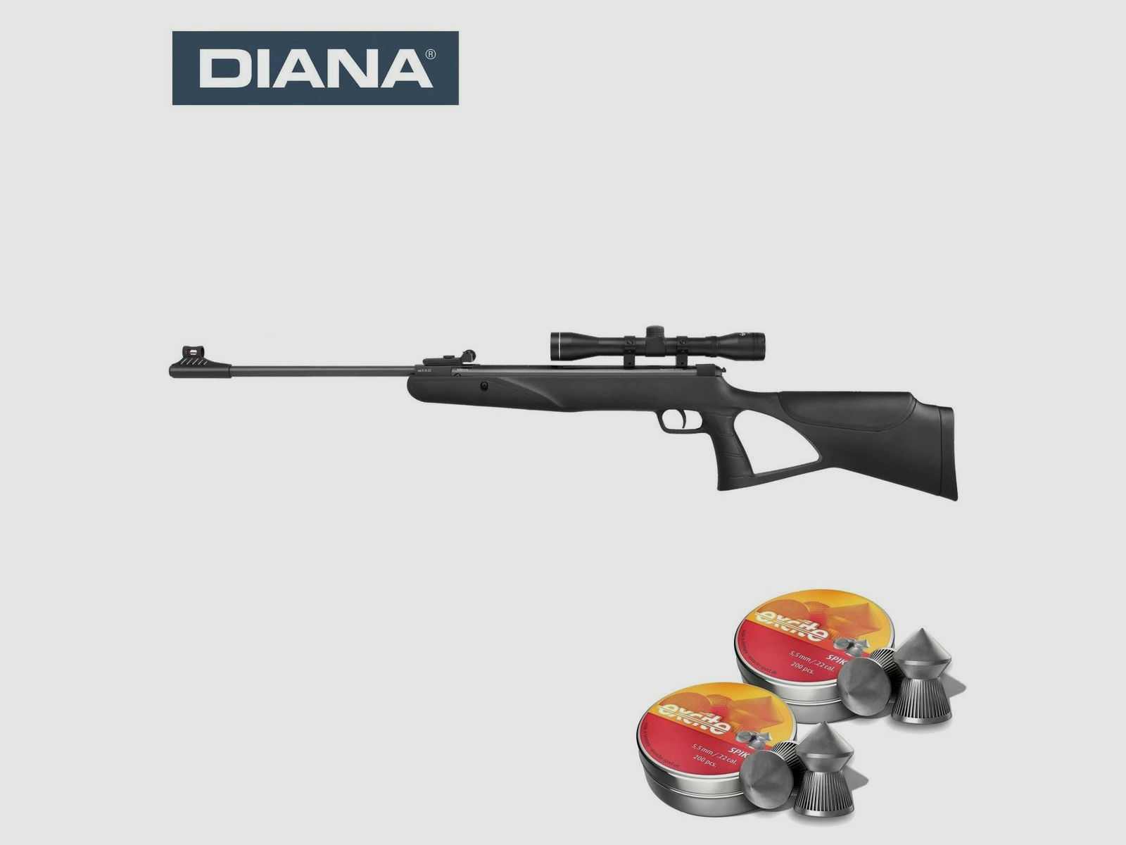 SET Diana two-sixty Knicklauf Luftgewehr Kaliber 5,5 mm Diabolo (P18) + Zielfernrohr