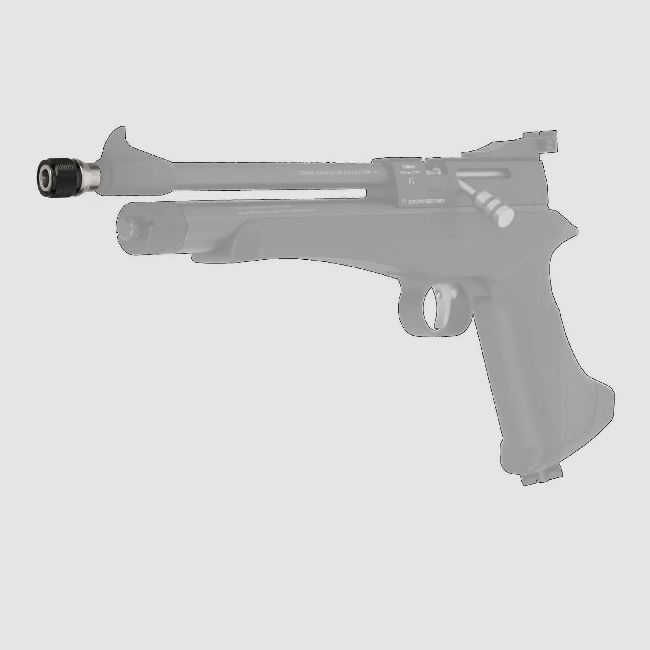 Schalldämpferadapter auf 1/2" UNF für Diana Chaser Pistol - Co2 Pistole