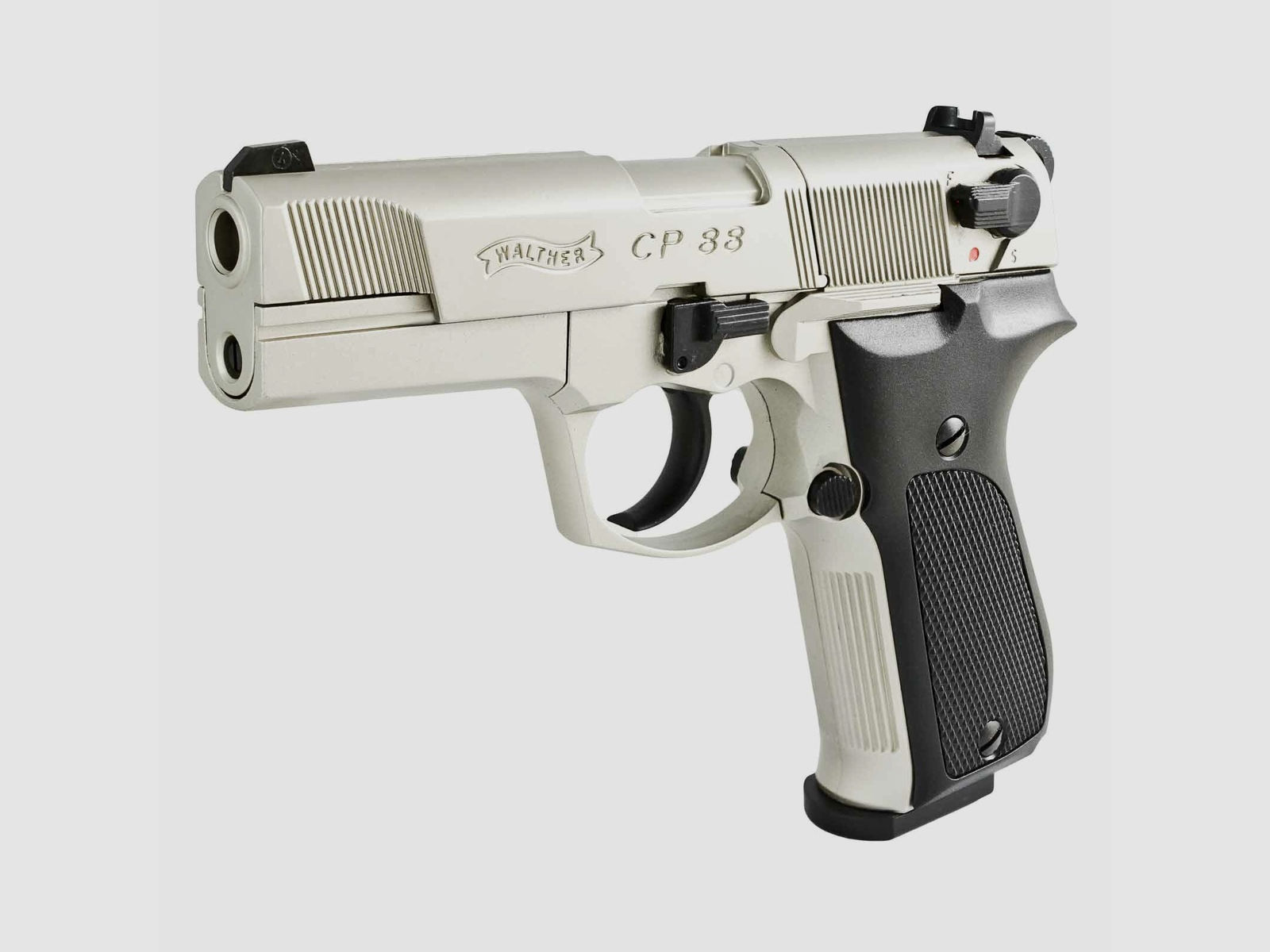 Walther CP88 4 Zoll 4,5 mm Diabolo Nickel (P18) Co2-Pistole