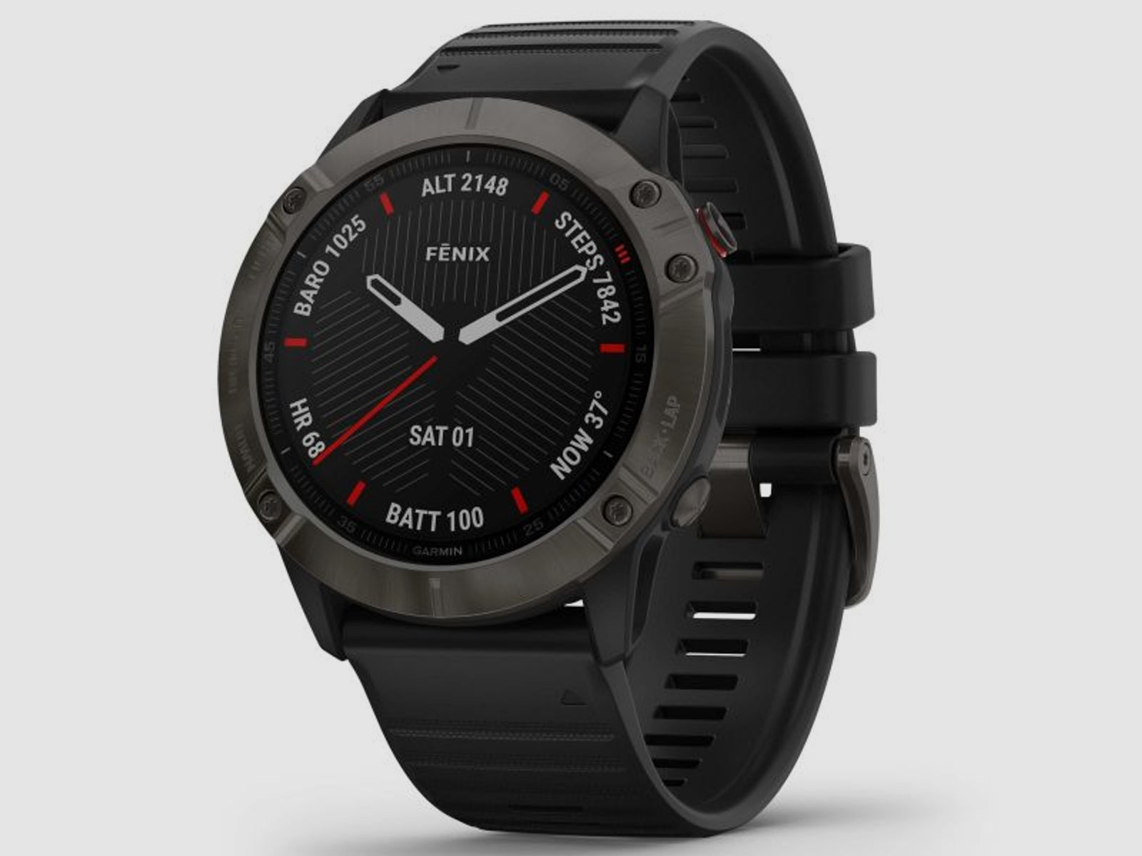 Garmin Garmin Smartwatch Fenix 6X Sapphire schwarz schiefergrau
