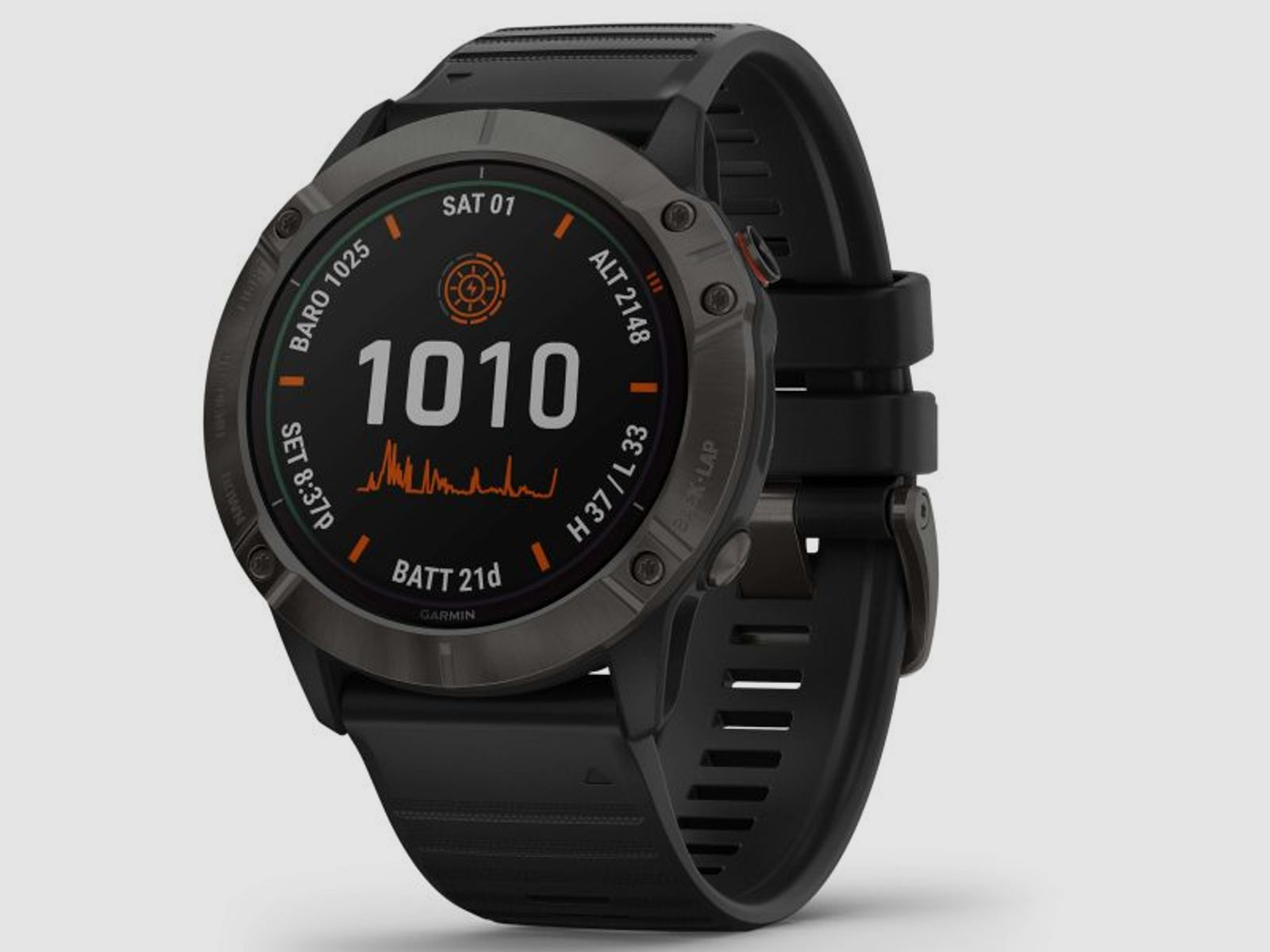 Garmin Garmin Smartwatch Fenix 6X Pro Solar schwarz schiefergrau