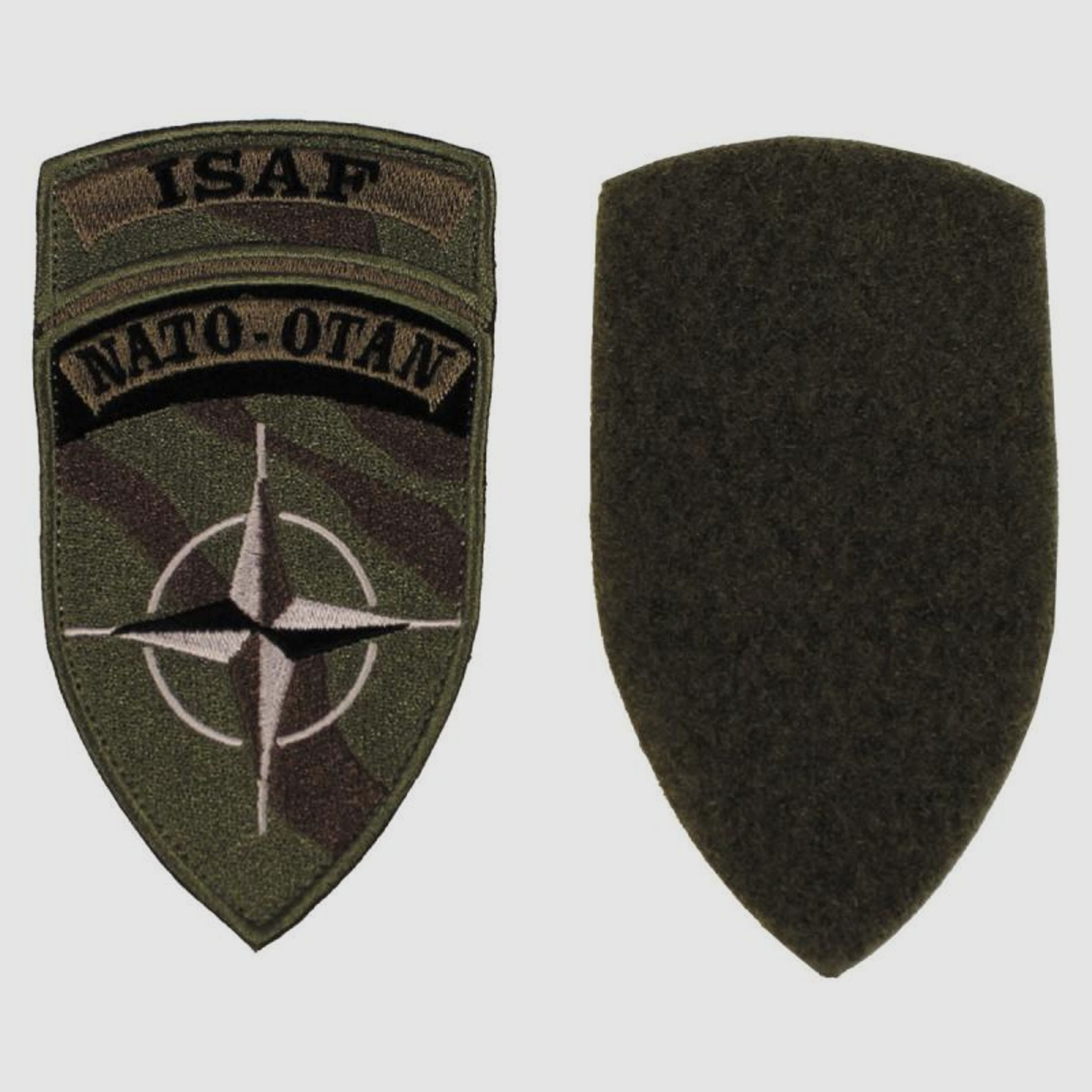 NATO-Klettabzeichen "ISAF" - Tarnfarbe
