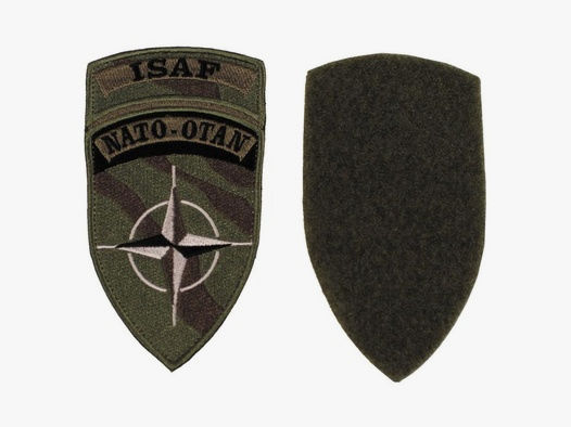 NATO-Klettabzeichen "ISAF" - Tarnfarbe