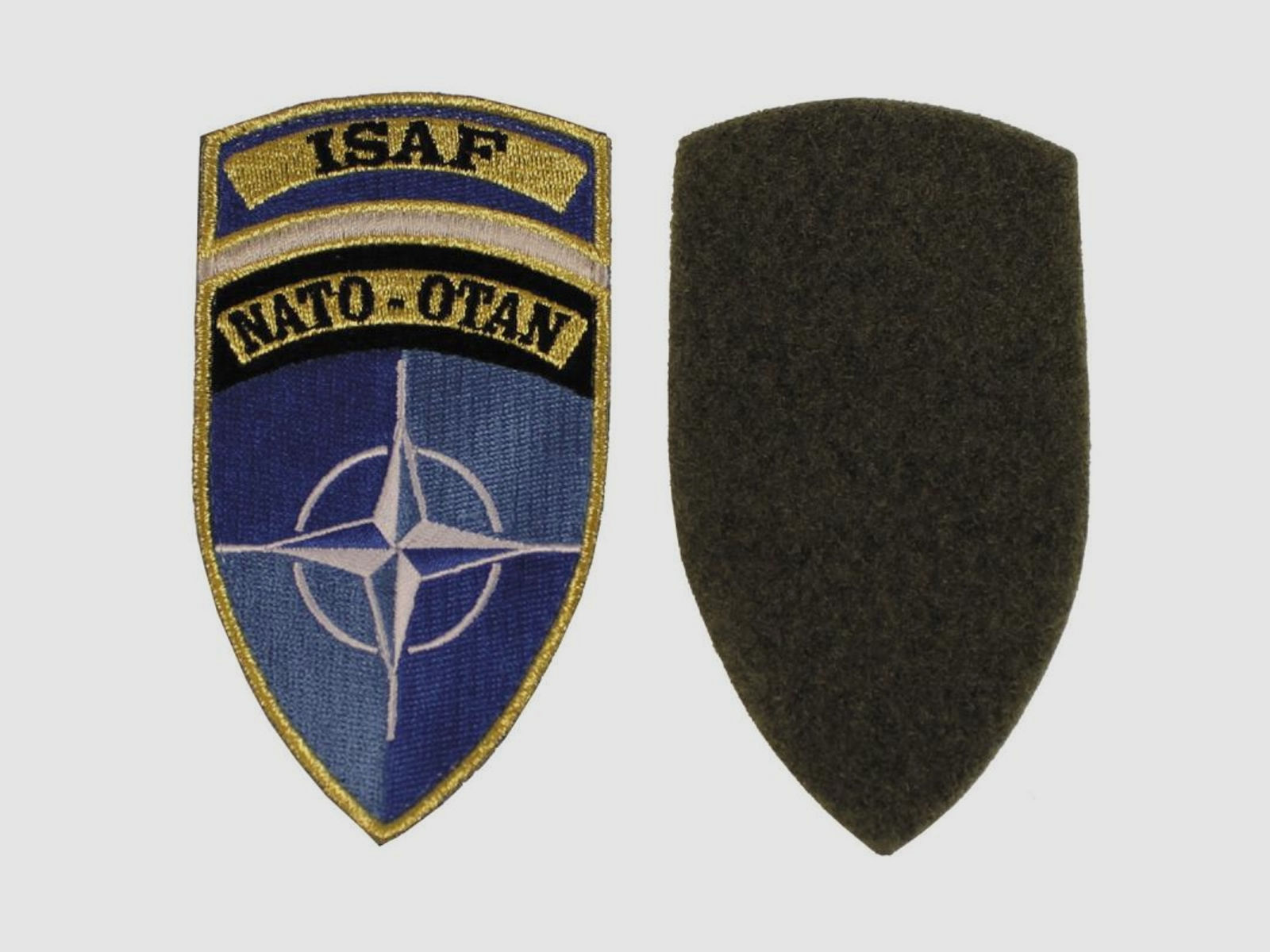 NATO-Klettabzeichen "ISAF" - blau