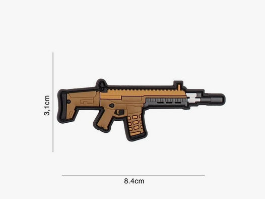 3D PVC PATCH SCAR RIFLE COYOTE-BROWN